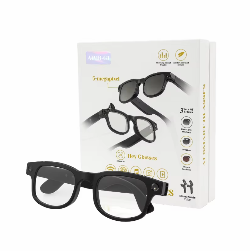 Gafas de Sol Inteligentes Deportivas con Bluetooth, Grabación de Video y Voz AI