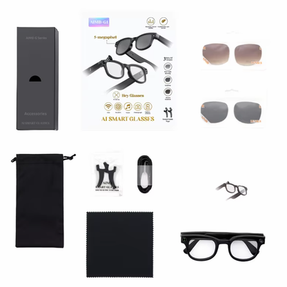 Gafas de Sol Inteligentes Deportivas con Bluetooth, Grabación de Video y Voz AI